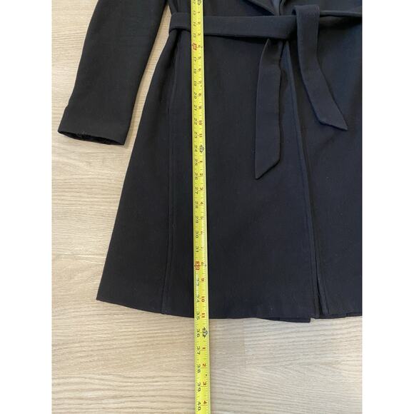 THE ROW Cashmere Belted Wrap Coat Black Sz 0 Quiet Luxury Designer USA - Picture 11 of 16